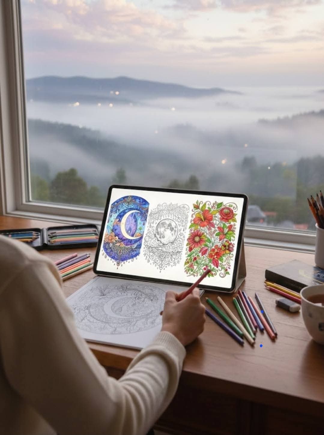 Stress Relief Coloring Book for Adults – Mandala & Floral Relaxation Pages