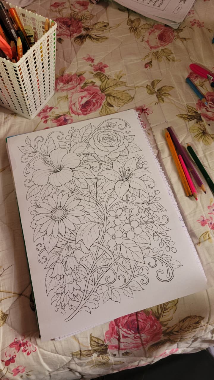 Stress Relief Coloring Book for Adults – Mandala & Floral Relaxation Pages